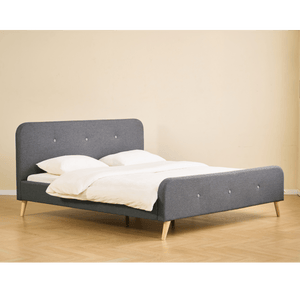 Christian letto Premium in grigio 180x200 cm con doghe e materassi inclusi