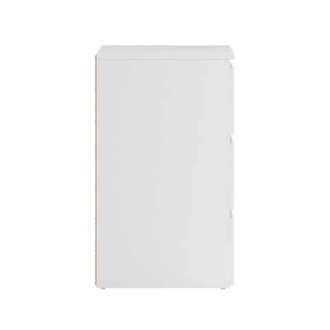 Maise cassettiera 70x138x41 cm con 6 cassetti in bianco