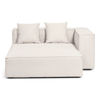 Modulo chaise longue destro Hailey in beige L: 147 x P: 148 x A: 65 cm