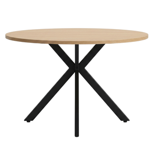 Ebbe tavolo da pranzo rotondo in rovere con gambe incrociate Ø100 cm