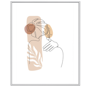 Cornice Malina in PVC lucido Argento 50x70 cm