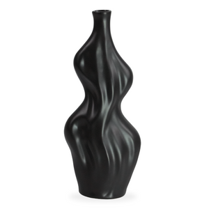 Alva vaso in ceramica nero 25 cm