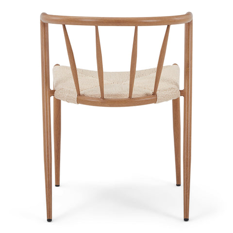 Bella sedia da pranzo - Effetto rovere con seduta in vimini