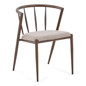 Bella Sedia da pranzo - Look rovere fumé con seduta imbottita sabbia