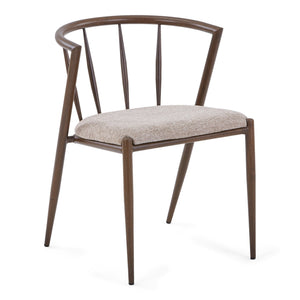 Bella Sedia da pranzo - Look rovere fumé con seduta imbottita sabbia