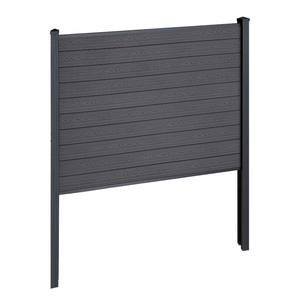 Finley recinzione in WPC modulo iniziale - A: 150 x L: 185 cm - Grigio antracite/nero
