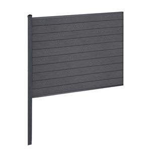 Finley recinzione in WPC modulo intermedio - A: 150 x L: 185 cm - Grigio antracite/nero