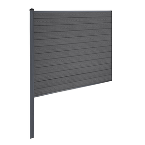 Finley recinzione in WPC modulo intermedio - A: 180 x L: 185 cm - Grigio antracite/nero