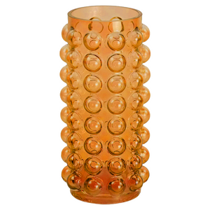 Bea vaso di vetro ambra 23 cm