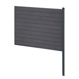 Finley recinzione in WPC modulo terminale - A: 150 x L: 185 cm - Grigio antracite/nero