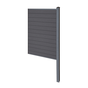 Finley recinzione in WPC modulo terminale - A: 180 x L: 95 cm - Grigio antracite/nero