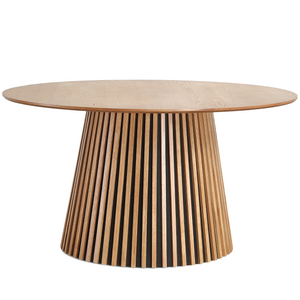 Lewis - Tavolo rotondo da pranzo in rovere impiallacciato Ø140 cm