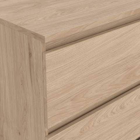 Maise cassettiera  H:70 x L:138 x L:41 cm con 6 cassetti in look rovere