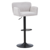 Sgabello Melody - tessuto beige con altezza regolabile e funzione girevole