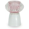 Portacandele in vetro Nori rosa/chiaro 13,5 cm