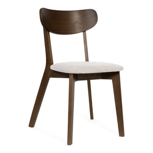 Rory sedia da pranzo – Sedia in legno di rovere affumicato con seduta imbottita