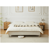 Letto continentale Premium beige 180x200 cm con coprimaterasso in schiuma memory da 7 cm, gambe cromate incluse
