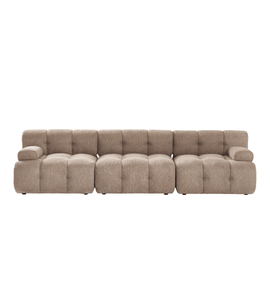 Lilie - divano modulare color sabbia con 3 moduli - L: 285 x P: 95 x A: 64 cm
