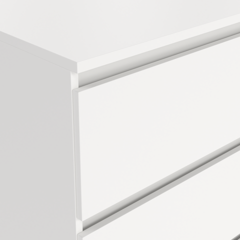 Maise cassettiera 70x138x41 cm con 6 cassetti in bianco