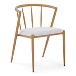 Bella Sedia da pranzo - Look rovere con seduta imbottita beige