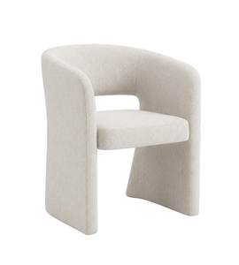 Sedia da pranzo Daniella con braccioli in beige