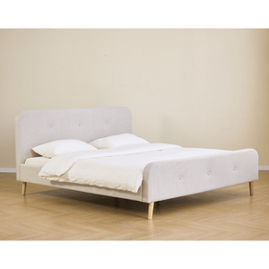 Christian letto in beige 180x200 cm con doghe e materassi inclusi