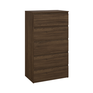 Maise cassettiera H:114 x L:65 x P:41 cm con 5 cassetti in look rovere fumé