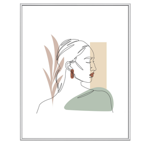 Cornice Malina in PVC lucido Argento 40x50 cm