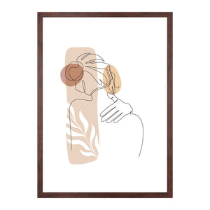 Cornice Lea 50x70 cm in legno affumicato