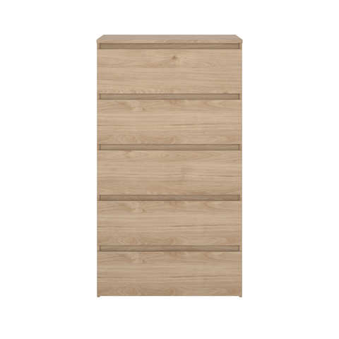 Maise cassettiera H:114 x L:65 x P:41 cm con 5 cassetti in look rovere