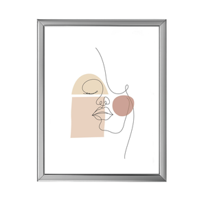 Cornice Malina in PVC lucido Acciaio 13x18 cm