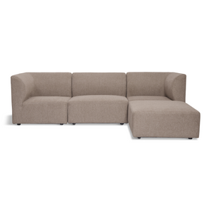 Emilia divano modulare in sabbia 3 moduli con chaise longue destra e sinistra L: 243 x P: 158 x H: 72 cm