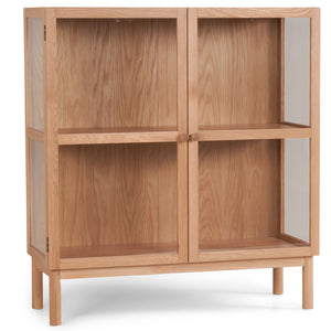 Havana - Vetrina in legno di tiglio con 2 ante - 110x40x100 cm