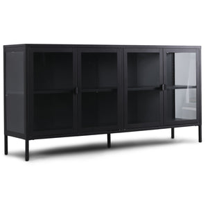 Herman Vetrina - Metallo/Nero - 170x40x85 cm