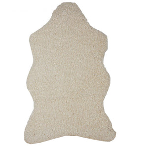 Villy - Tappeto in finta pelliccia corta bianca 60x90 cm