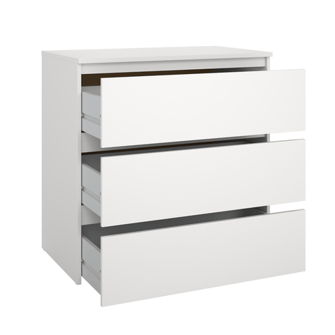 Maise cassettiera 70x70x41 cm con 3 cassetti in bianco