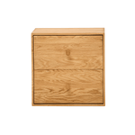 Rumi Scaffale a muro con cassetti 33x20x33 cm in rovere con supporti a muro