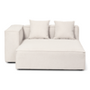 Hailey - Modulo chaise longue sinistra in beige L: 147 X P: 148 X H: 65 cm
